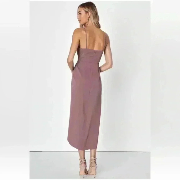 Lulu's Reinette Mauve Midi Dress Size Small - Picture 3 of 11